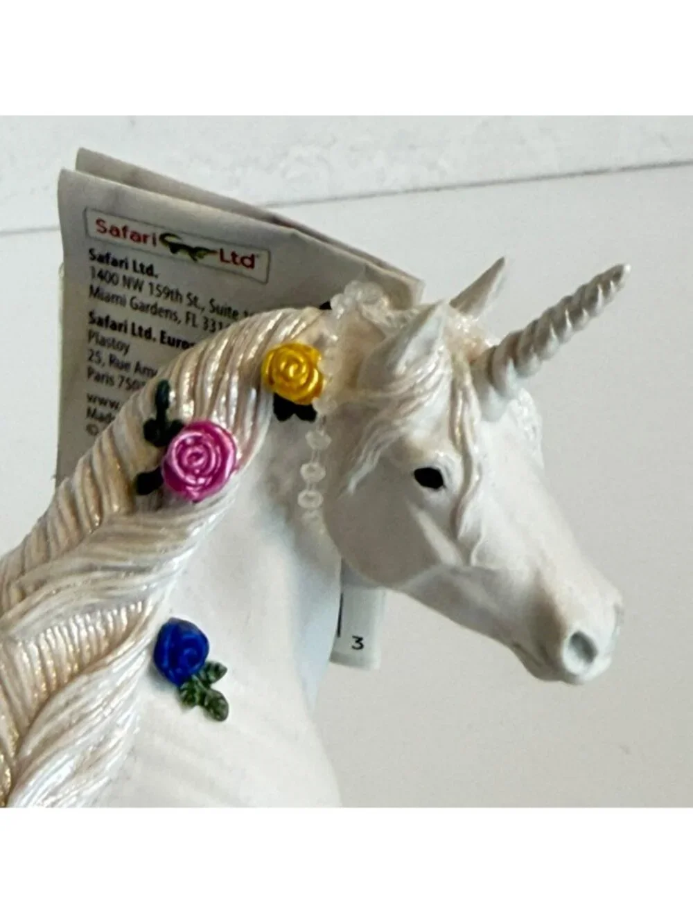 Safari Ltd Mythical Realms Unicorn Figurine With Floral Accents 2008